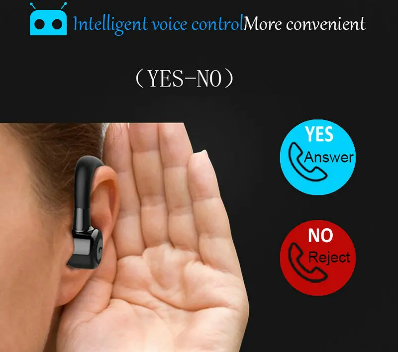 Tikigogo CSR8615 5 0 стерео бизнес Bluetooth наушники гарнитура немой ключ крючок громкой