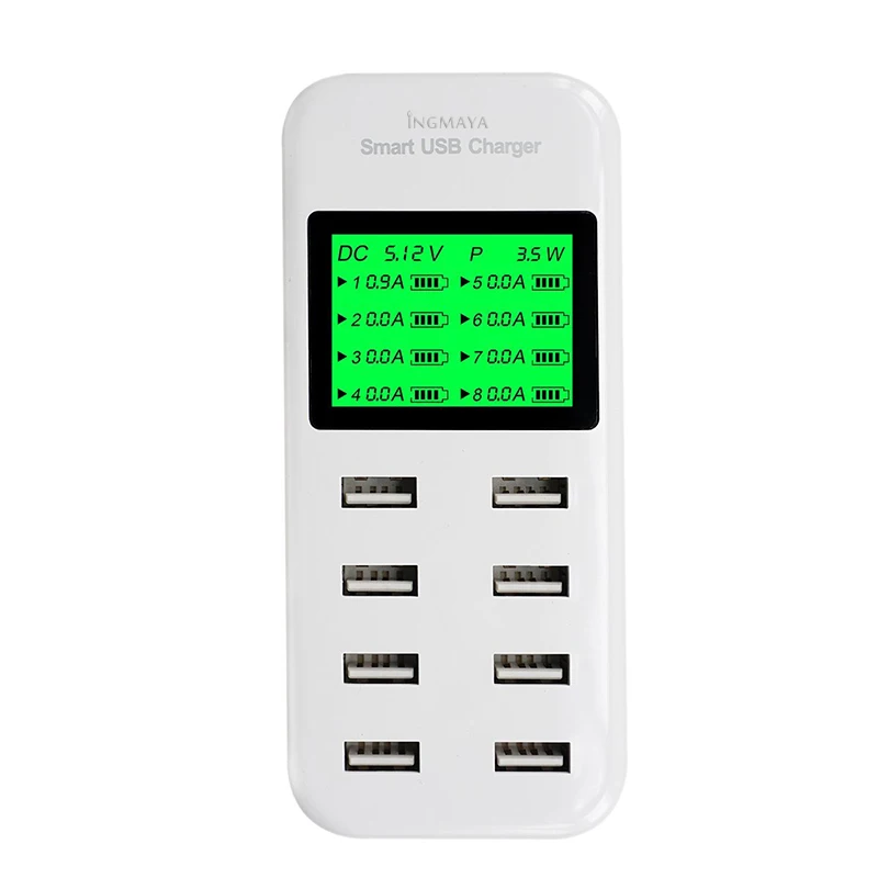 Зарядное устройство INGMAYA USB с несколькими портами и светодиодным дисплеем