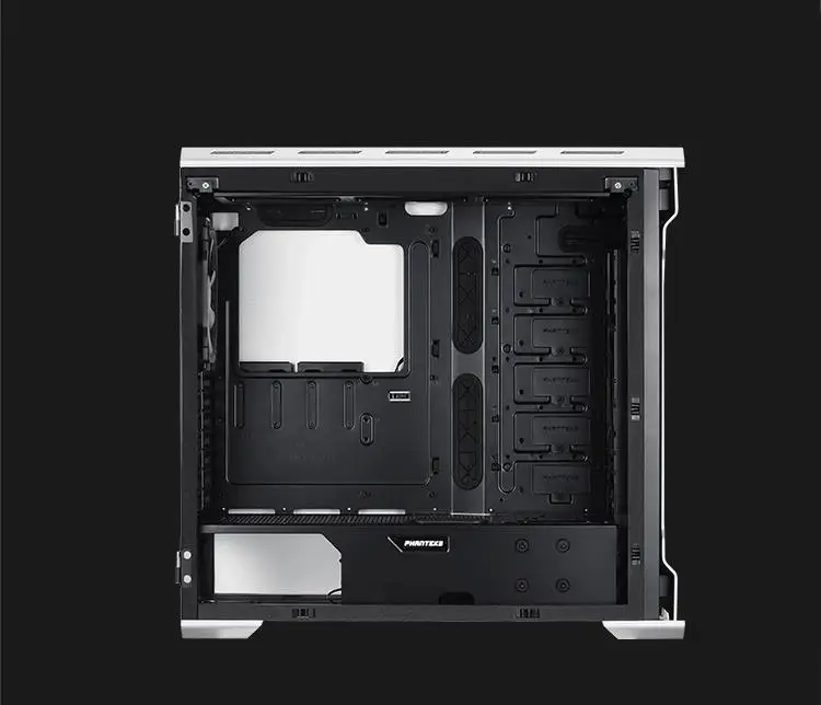Алюминиевый Чехол для компьютера PHANTEKS 515E ATX(поддержка 2x280 с водяным охлаждением/Откидная алюминиевая боковая панель/с 3 бесшумными вентиляторами