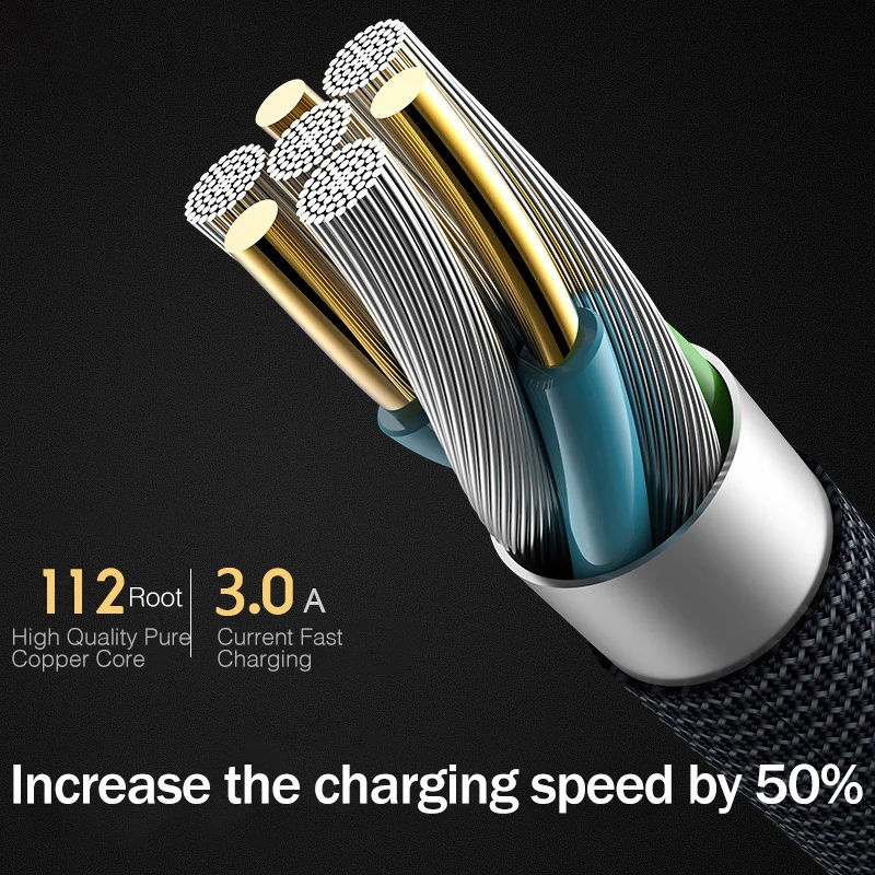 3 в 1 USB кабель для телефона передачи данных быстрой зарядки Android Type C мобильного Apple