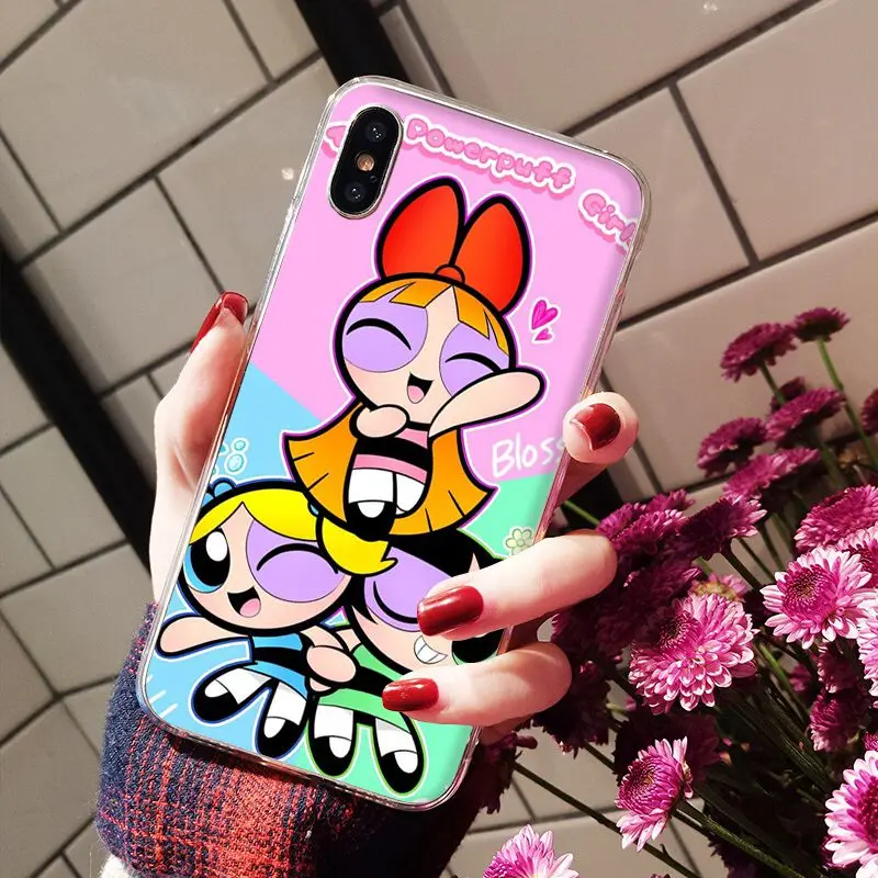 Yinuoda супер милый Powerpuff Girls Мягкий силиконовый чехол для телефона для Apple iPhone 8 7 6 6S Plus X XS MAX 5 5S SE XR мобильных телефонов