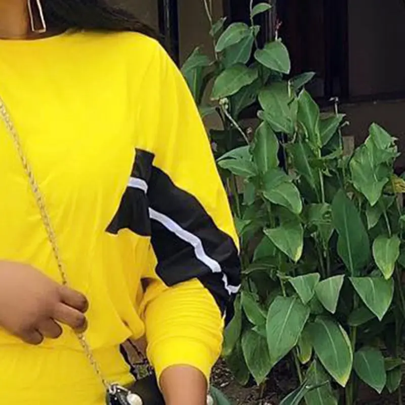 Женский комплект из двух предметов летние сексуальные Клубные желтые вечерние