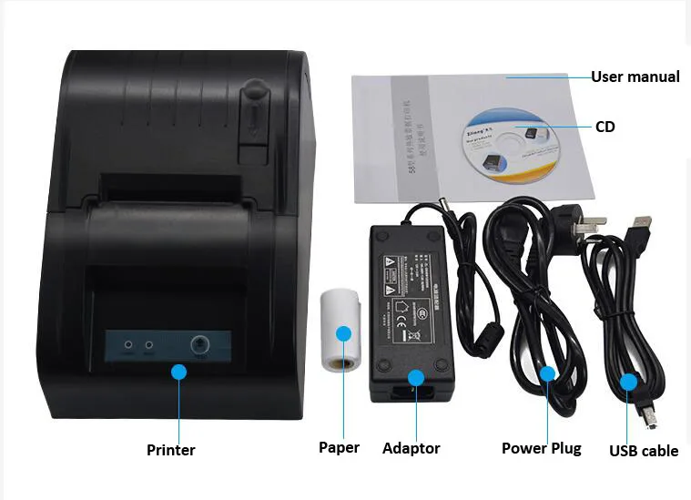 TP-5806 чековый принтер Bluetooth 58 мм термопринтер Поддержка android + IOS systerm USB серийный