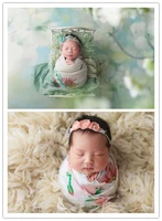 newborn photography props baby headbands 100 days baby photo shooting hair headpiece flower props