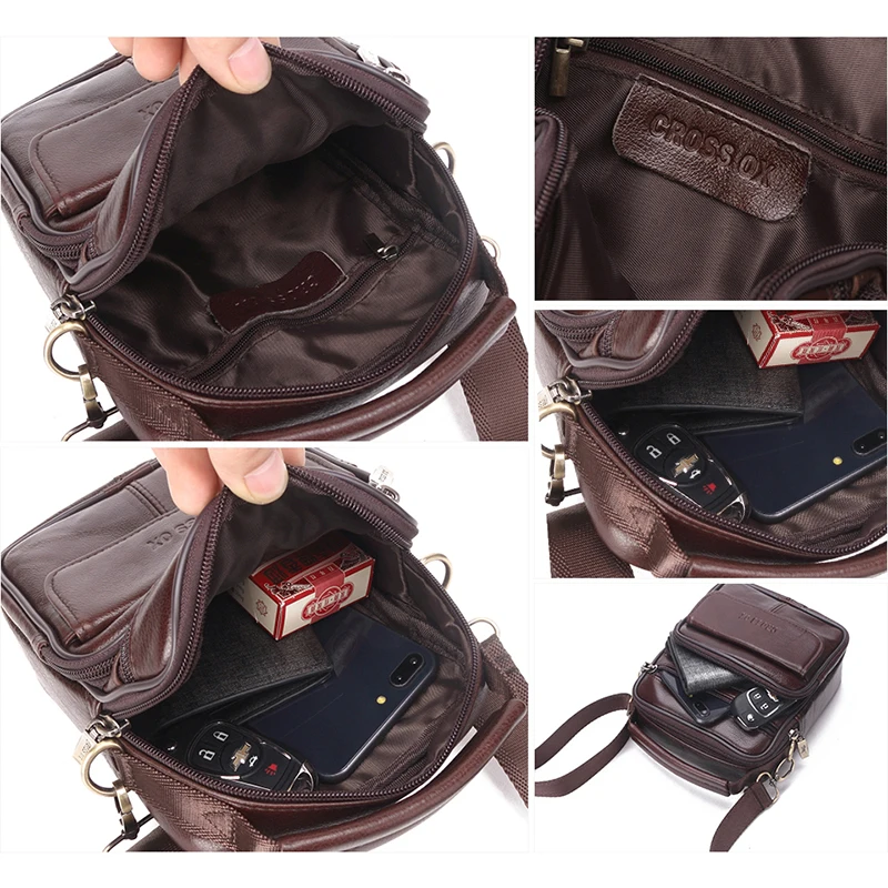 CROSS OX Пояса из натуральной кожи сумки Для мужчин сумка Бизнес клапаном кожа