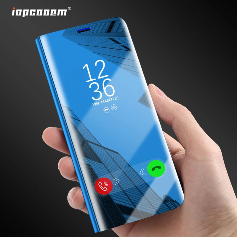 Чехол для Vivo Nex роскошный умный прозрачный зеркальный кожаный флип чехол с