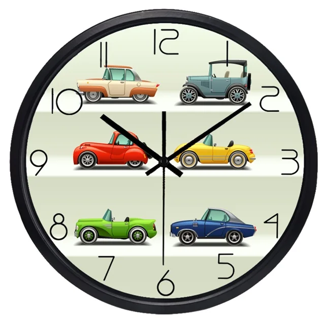 Настенные часы с изображением животных для детской комнаты без тикающей