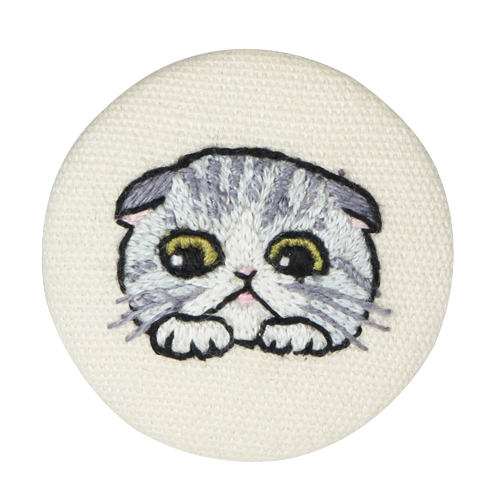 E001 Brooch Набор для вышивания образцов для начинающих, сделай сам, вышивка крестиком, двухстороннее зеркало или брошь для изготовления - Цвет: E001 Brooch