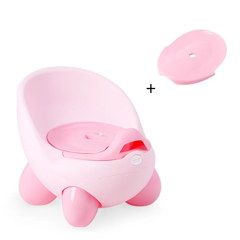Pink With Cover Детский туалет с милым рисунком для путешествий, детское сиденье для унитаза, Детский горшок, портативный тренировочный стул для мальчиков и девочек, детский туалет - Цвет: Pink With Cover