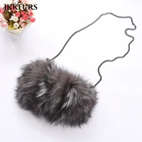 2021 womens fur handbags real fox fur messenger bags zippers silver fox luxury genuine fur interior zipper pocket s7514