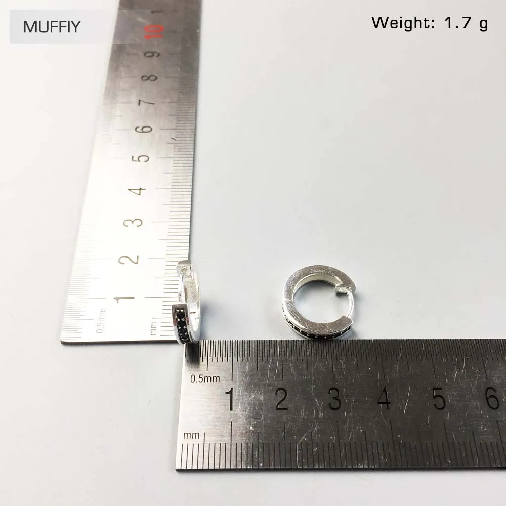 Серьги кольца на петлях с черным креольским закреплением Европейская мода