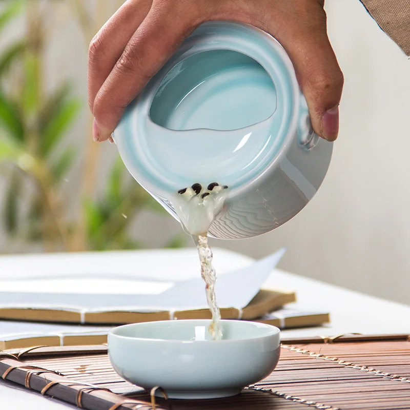 Чайный горшок Celadon дорожная чайная чашка керамическая для рыбы чайник