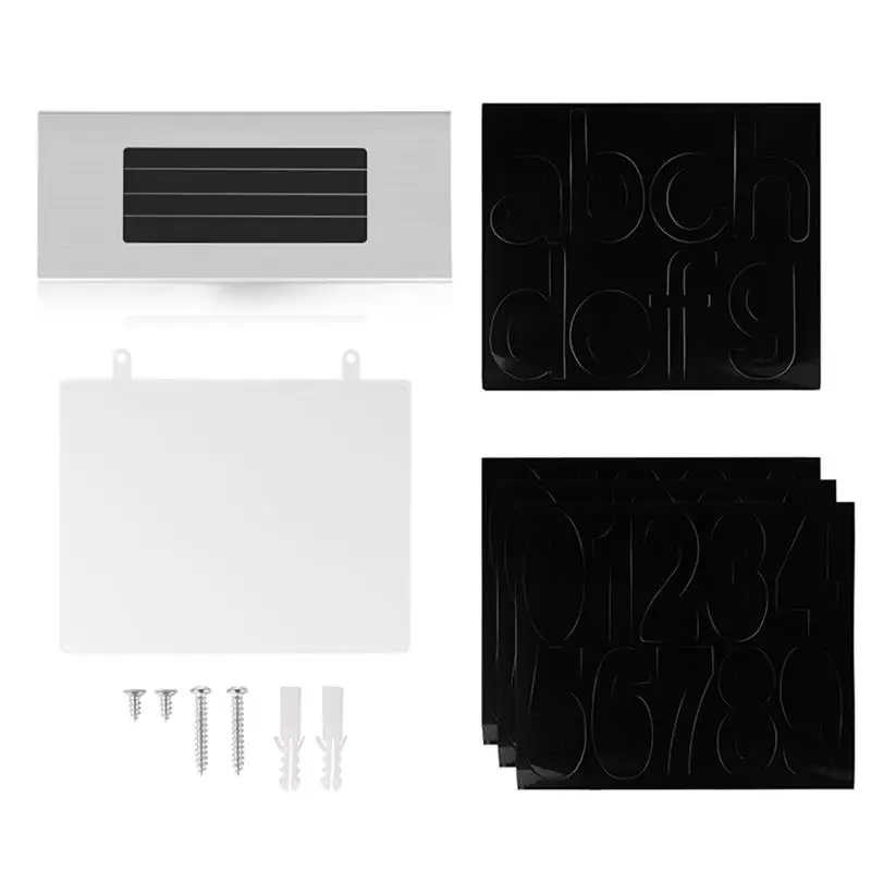 LED Solar Powered Wall Light LED Doorplate Lamp Stainless Outdoor Apartment House Porch Numbers Light With Backlight