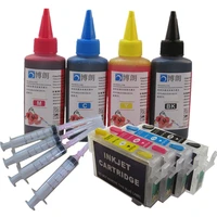 refill ink kit t1281 refillable ink cartridge for epson stylus s22sx125sx130sx230sx235wsx420wsx425w sx430 printer dye ink