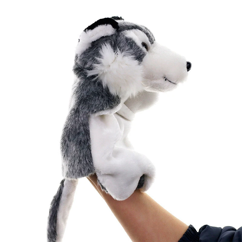 Ручной игрушечный волки мультфильм животное ручная кукла раннее образование