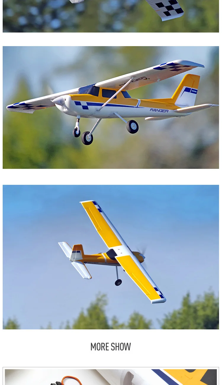 FMS 1220 мм Ranger тренер для начинающих RC самолет с рефлекторным гироскопом Autobalance 4CH 3S EPO PNP модель самолета поплавки на выбор