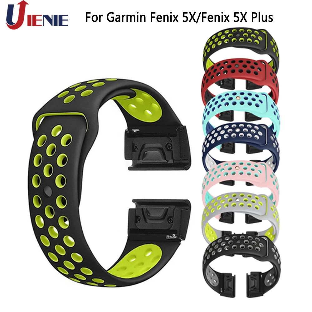 Спортивный ремешок для часов Garmin Fenix 5X /5XPlus/6X/3 HR/D2 Bravo смарт силиконовый браслет 26
