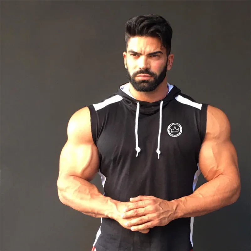 YEMEKE 2018 brand Men Sleeveless Hoodie Sweatshirt Casual Slim Basic Hooded Jacket Vest Waistcoat cotton Hoodies | Мужская одежда
