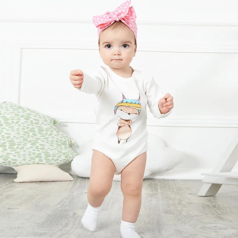 Brand Baby Boy Bodysuit Newborn White Long Sleeve Cotton Jumpsuit Infant I Love Mama Papa Costume Onesie |