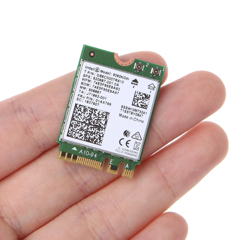 

For Intel Wireless-AC 9260NGW Bluetooth-compatible NGFF Dual Band 802.11ac 1730M WiFi Card