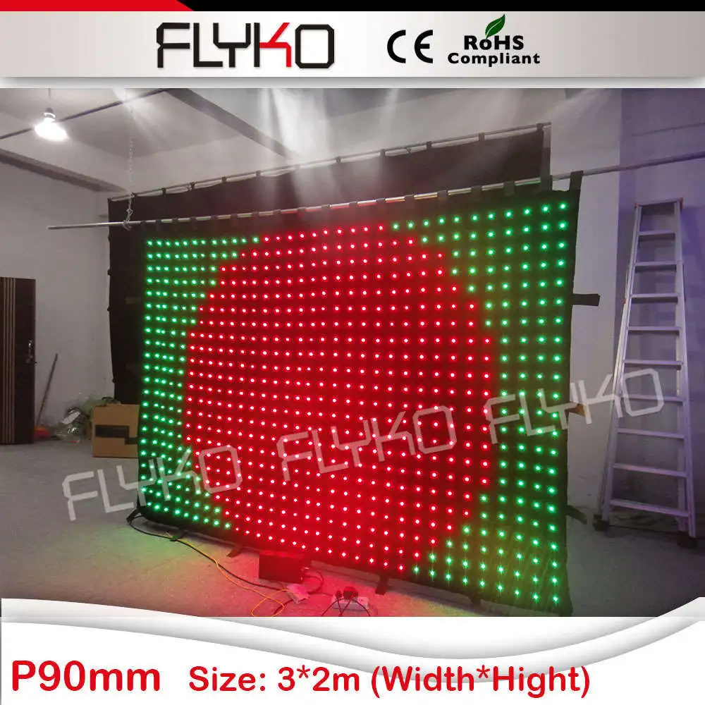 729 светодиодов DMX управление Pro DJ занавеска полноцветная светодиодная