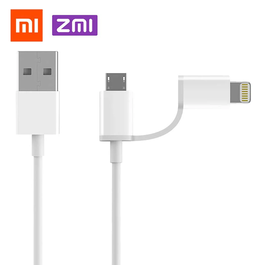 В наличии Xiaomi ZMI кабель Lightning Micro USB Data 2 в 1 MFI Сертифицированный для iPhone зарядного