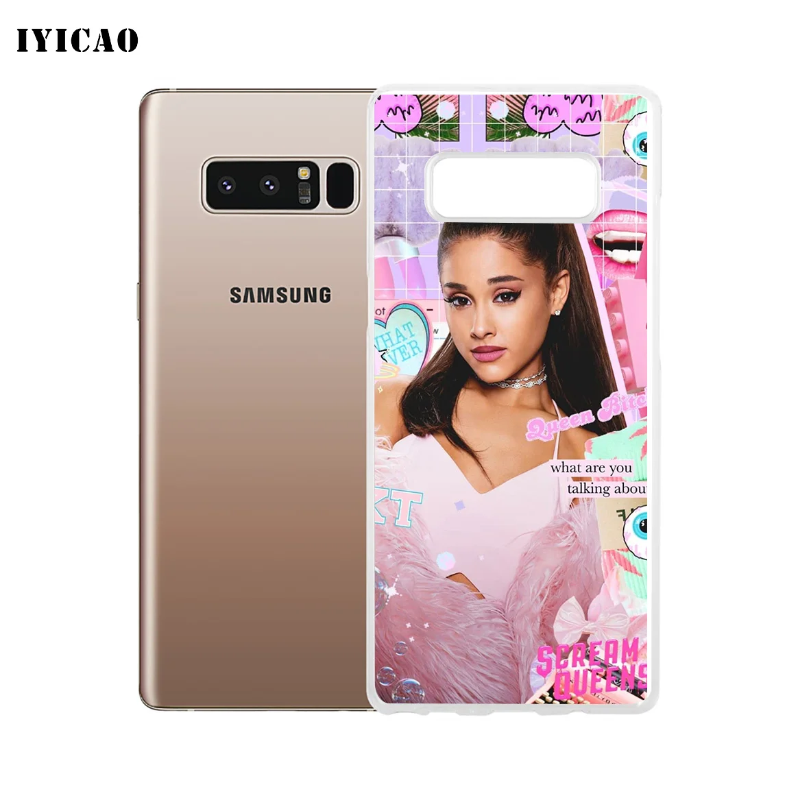 IYICAO Singer Ariana Grande Мягкий силиконовый чехол для телефона Samsung A5 A6 Plus A7 A8 A9 J3 J5 J7 Note 8 9 TPU