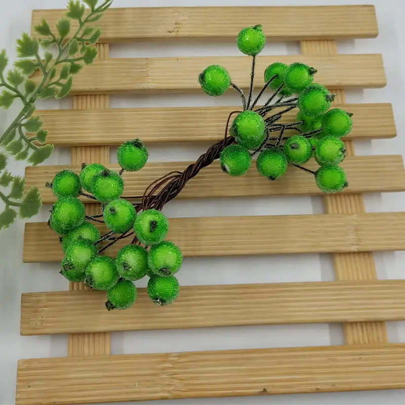 Simulado flor DE frutas cereja DIY coroa flores com pulso corsage decoracao caixa doces doces18 шт. | Дом и сад
