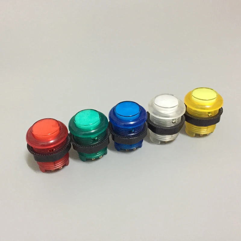 Arcade 5V Lit Illuminated LED Push Button Screw-in Type with Built-in Lamp Micro-switch HAPP Style for MAME 5 colors | Спорт и