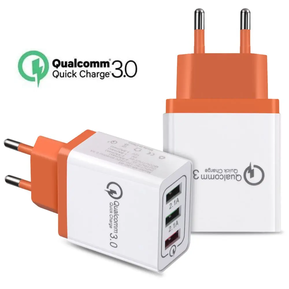 3 порта USB Quick Charge 0 5V 2.4A зарядное устройство для мобильного телефона Быстрая