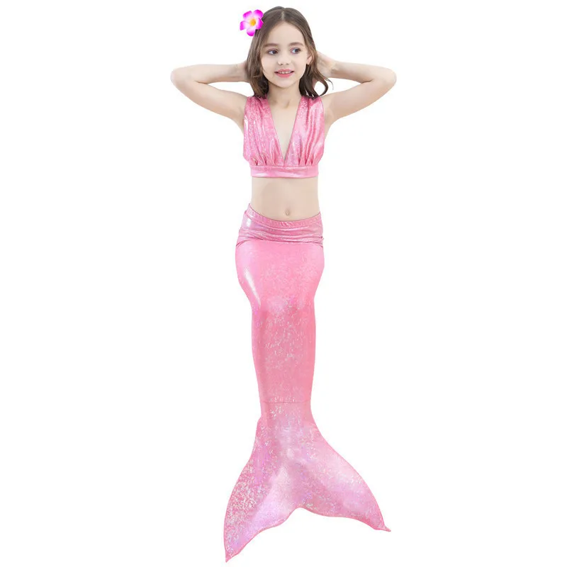 Детские Моноласты для девочек Вечерние костюмы плавания с хвостом русалки