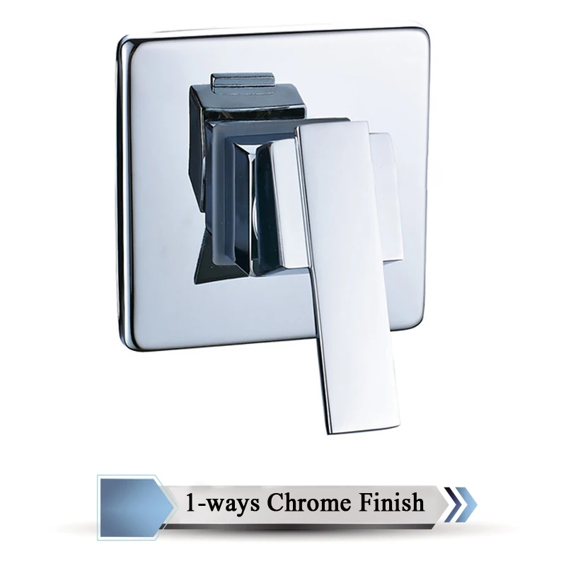 Chrome B 1-Way Твердый латунный смеситель для душа, регулирующий клапан, кран, картридж, скрытый душевой вентиль кранов, душевой клапан управления - Цвет: Chrome B 1-Way