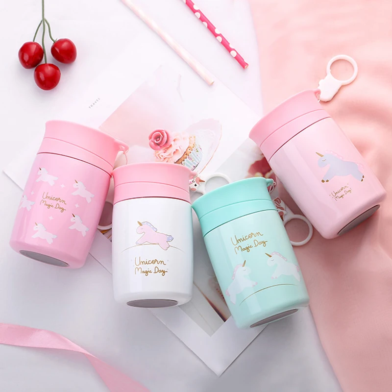 300ml Kids Baby Sweet Unicorn Thermos Bottle Girls Babies Feeding Cup Portable Vacuum Flasks Thermoses Best Christmas Gift | Дом и сад