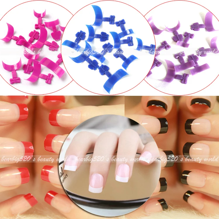 Горячая продажа 100 шт французские накладные акриловые ногти АРТ советы для