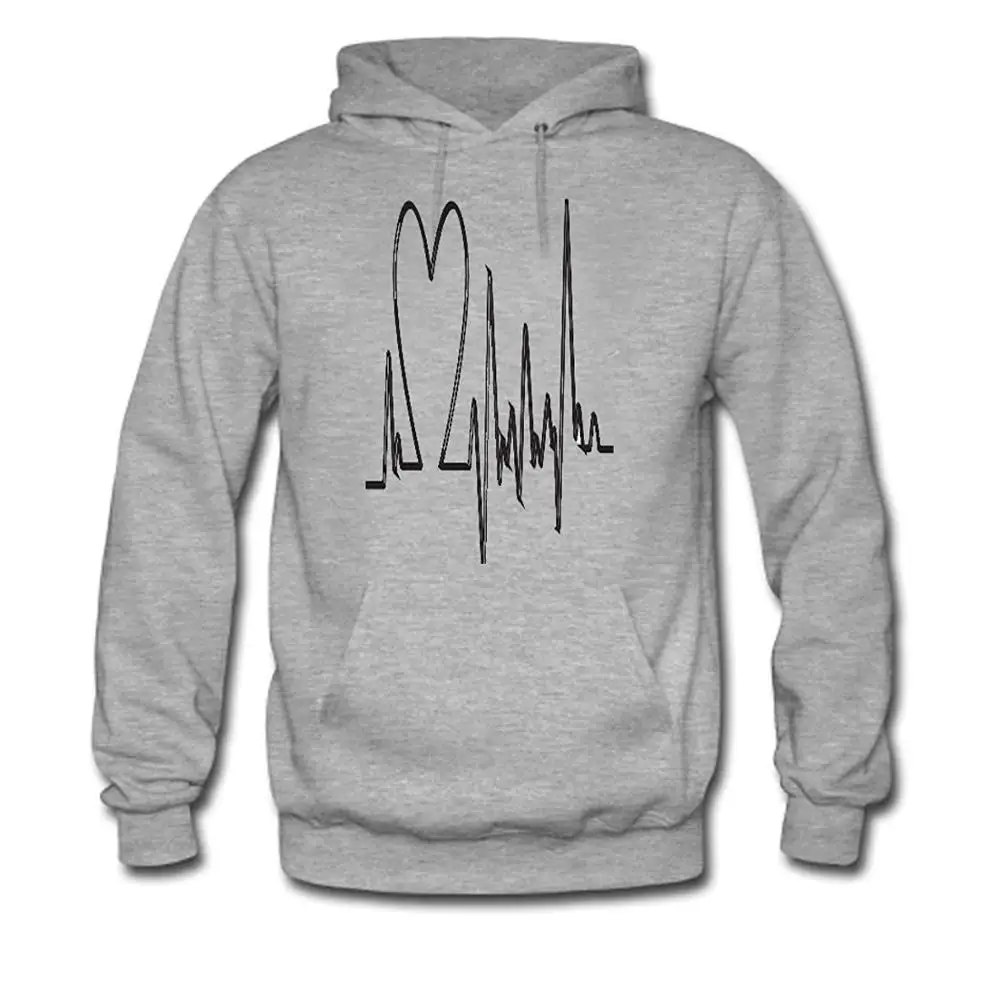 ЭКГ pattern мужская Sweas персонализированные Толстовка Новинка DIY Печать С Капюшоном |