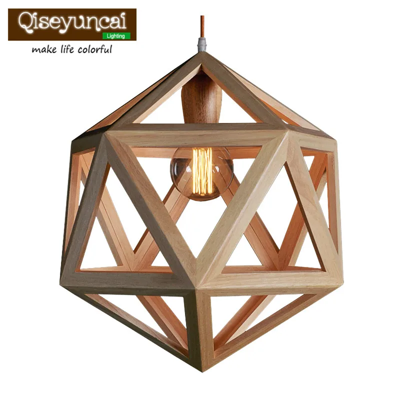 

Qiseyuncai Duplex building living room villa staircase solid wood chandelier simple restaurant bar creative bedroom art lighting