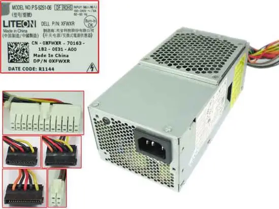 

LITE-ON PS-5251-06 0XFWXR 54Y8819, блок питания для сервера 250 Вт