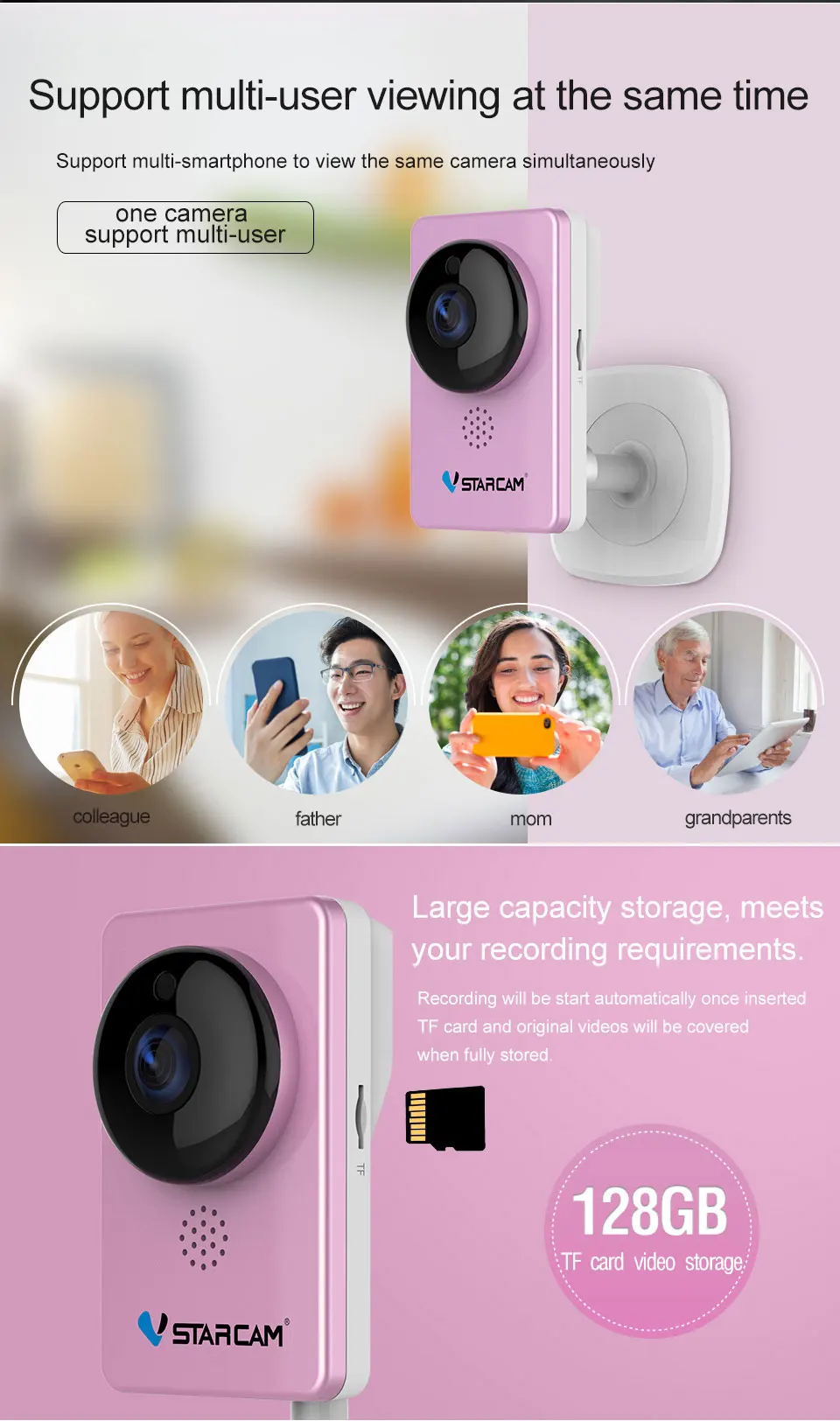 VStarcam C60S панорамная Wifi ip-камера 1080P FHD 2mp рыбий глаз ip-камера Беспроводная 180 градусов широкий угол, поддержка sd-карты, IR-CUT