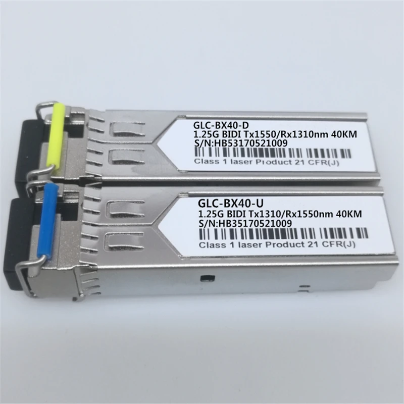 1 пара SFP двунаправленный оптический трансивер модуль 1000BASE BX SM для GLC BX40 D/U 40 км LC DDM