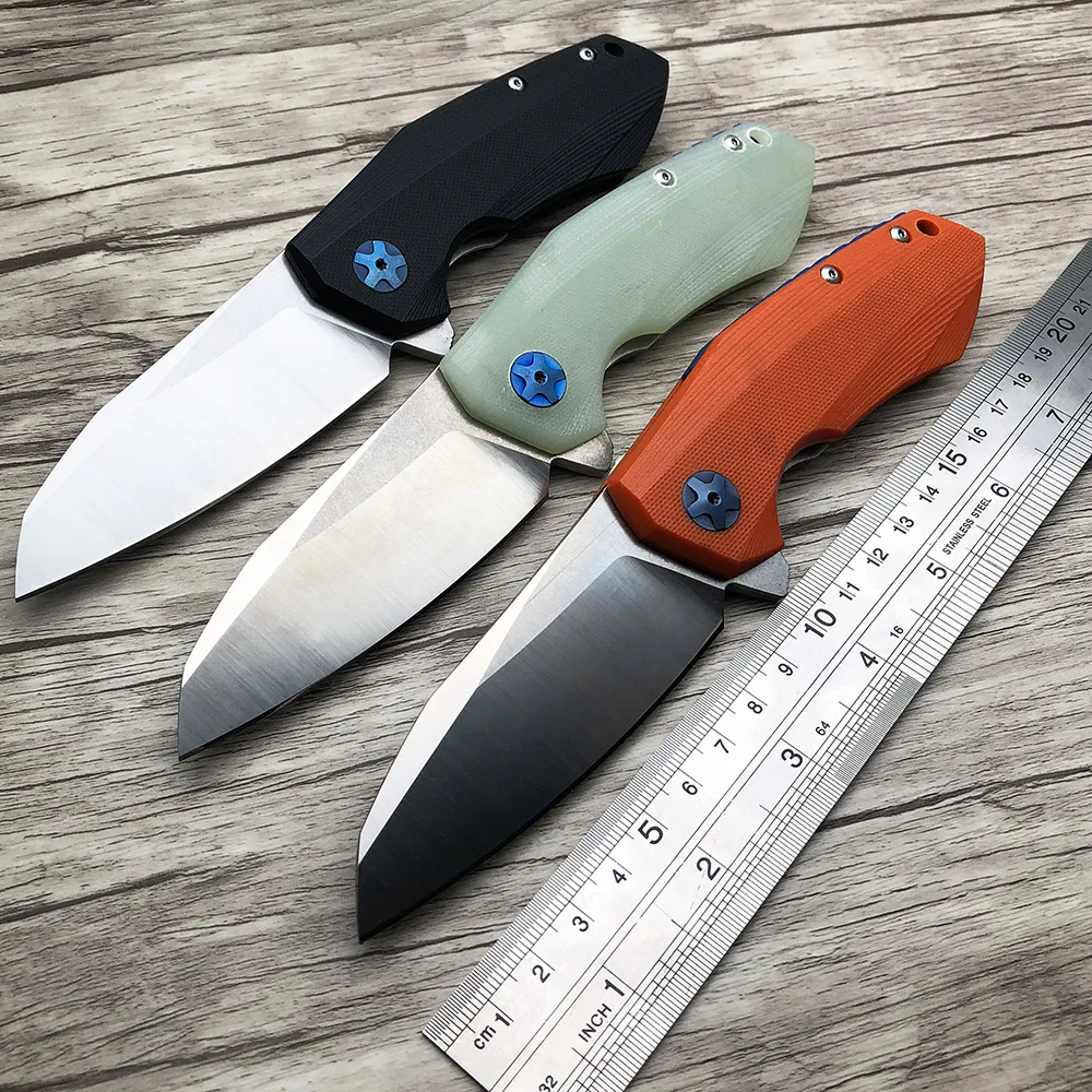 

BJL Tactical folding knife D2 Blade KVT Bearing Outdoor Pocket Knives Survival camping hunting EDC tool knife ZT0456