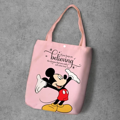 Сумка для подгузников Disney вместительная холщовая мультяшная тоут с Микки Маусом
