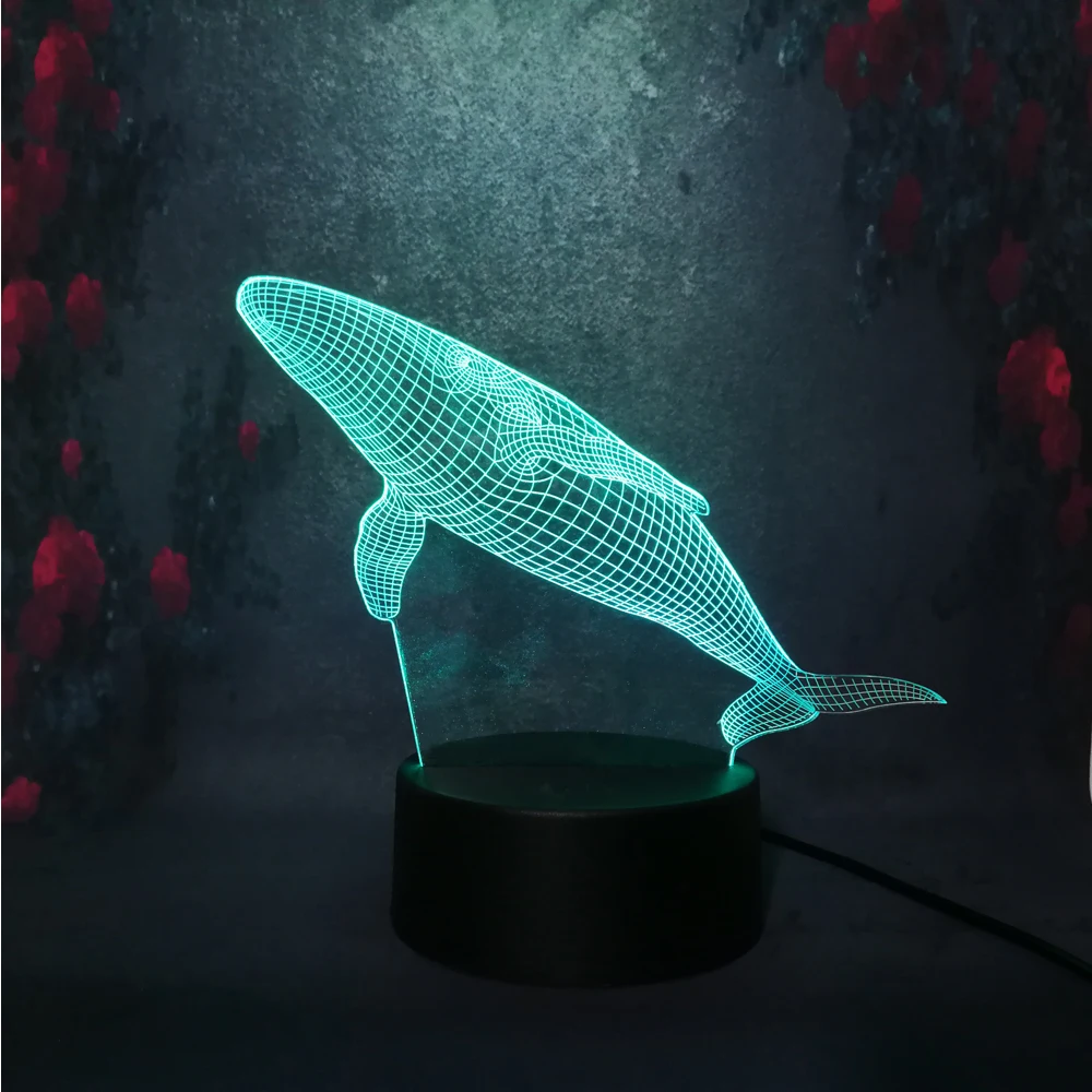Новинка 2019 детский подарок на день 3D LED КИТ визуальный светодиодный подводный мир