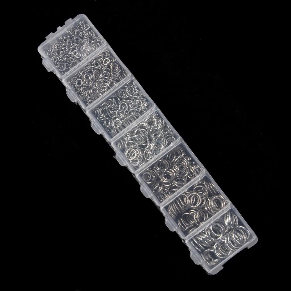 Rhodium LOULEUR 1450 шт./лот, античные бронзовые/золотые кольца, петля для самостоятельного изготовления ювелирных изделий, креативный соединитель - Цвет: Rhodium