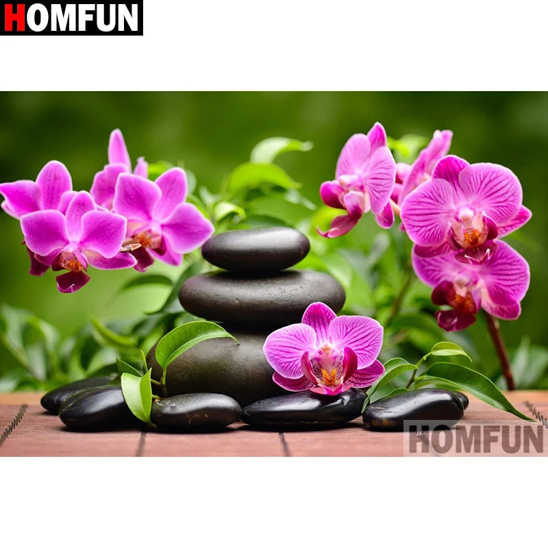 

HOMFUN Full Square/Round Drill 5D DIY Diamond Painting "Flower stone" Embroidery Cross Stitch 3D Home Decor A10545