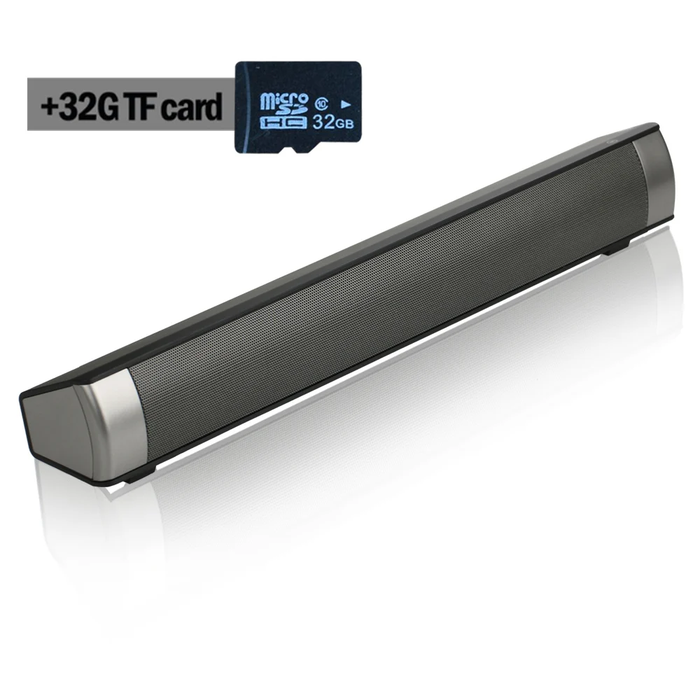 Dbigness Bluetooth динамик беспроводной динамик s Громкая связь Саундбар Bluetooth мини стерео сабвуфер динамик для ТВ ПК телефона Xiaomi - Цвет: Black plus 32G TF