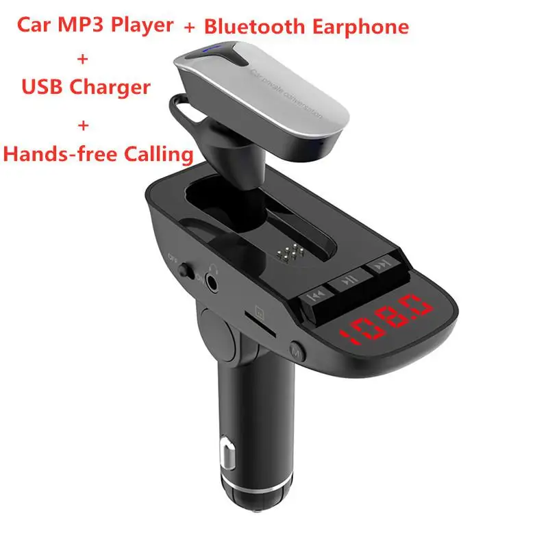 Многофункциональный Автомобильный MP3 плеер Bluetooth наушники fm передатчик зарядное