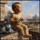 Вышивка для вышивки сделай сам, Французский DMC, высококачественные наборы для вышивки крестиком, картина маслом 14 карат с изображением ангела