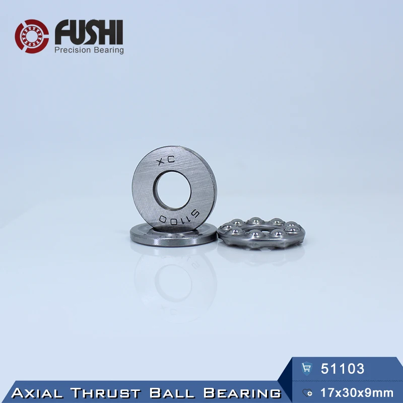 51103 упорный подшипник 17*30*9 мм (8 шт.) ABEC 1 Axial шарикоподшипники 8103|bearing bearing|bearing