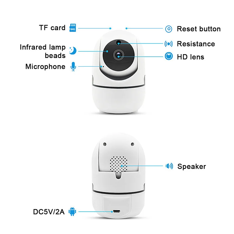 HD 720P IP камера Wi Fi беспроводная ночного видения автоматическое отслеживание