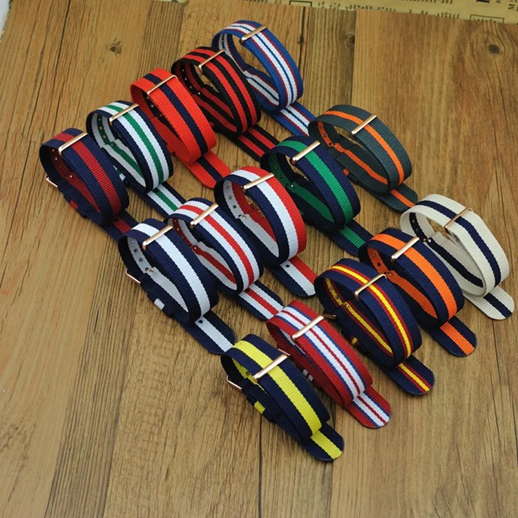 DW Дизайн хорошее качество 20 мм нейлон НАТО ремешок Красочные Модные Часы Band с